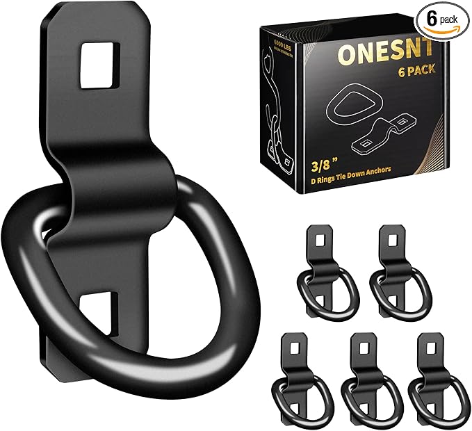 D Rings Tie Down Anchors 3/8” Heavy Duty 6000 Pound Breaking Strength by Onesnt