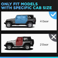 Running Boards Compatible with 2007-2018 Jeep Wrangle JK 4 Doors, Carbon Steel - Image 2