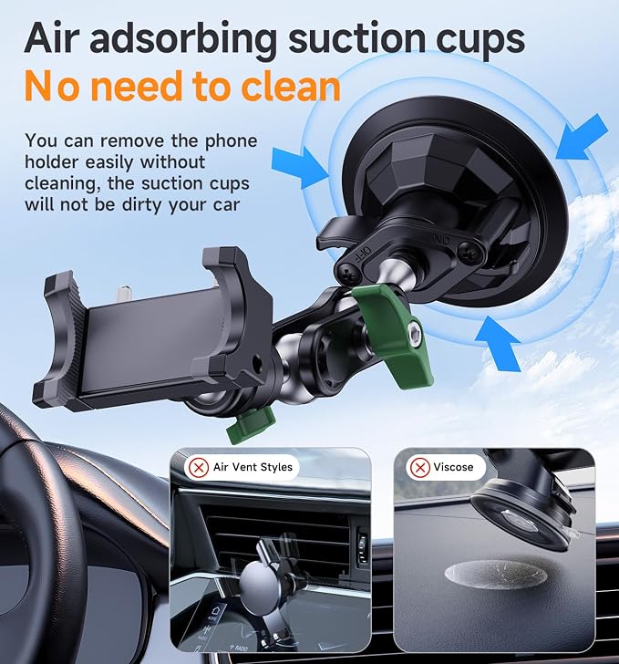 MAGIC JOHN Car Phone Holder, Ultra-Durable Mteal Phone Holders - Image 9