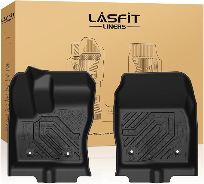 LASFIT Front Floor Mats for Ford Transit Connect 2014-2021 Vinyl Floor by LASFIT