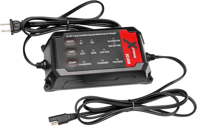 PulseTech XC450 Xtreme Charge 4 AMP Smart Battery Charger Maintainer, Trickle - Image 4