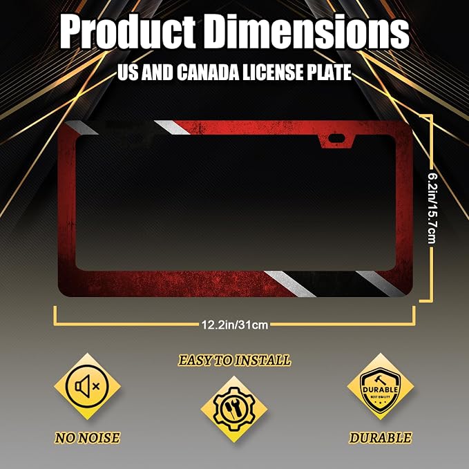 Trinidad and Tobago Flag License Plate Frame Flag License Plate Holder - Image 2