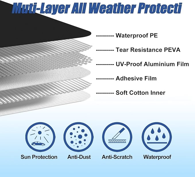 Waterproof Car Covers for 2008-2025 Dodge Challenger Custom Heavy Duty - Image 3