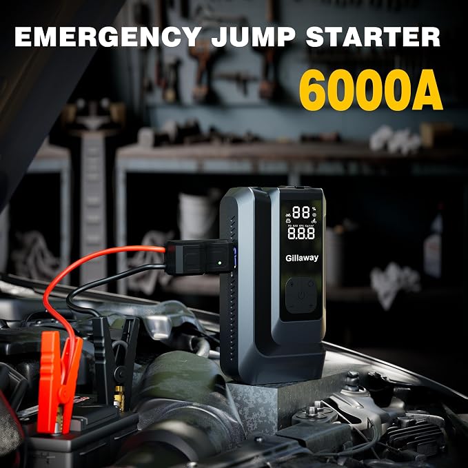 7-in-1 Jump Starter 6000A Car Jumper Starter Portable - Image 2