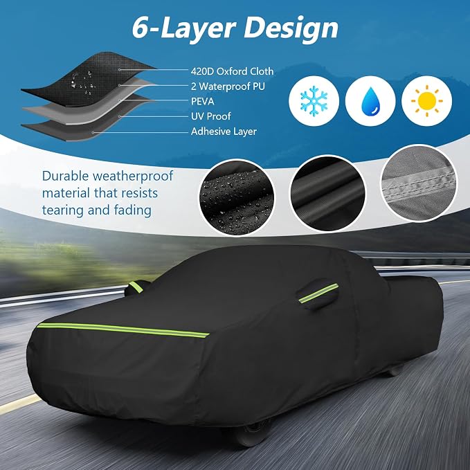 Waterproof Car Covers for Chevrolet El Camino 1964-1967, 420D Oxford Cloth Sun - Image 2