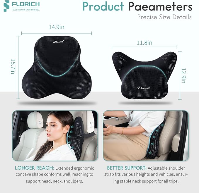 FLORICH Lumbar Support Pillow and Neck Headrest Pillow - Image 3