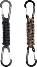 BRAVESHINE Paracord Keychain Carabiner Clip, D Ring Lanyard Hanger Stroller Hook by BRAVESHINE