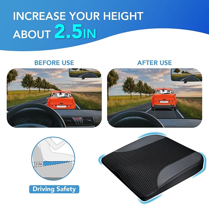 Car Seat Cushion, Comfortable Memory Foam Seat Pillow - Image 4