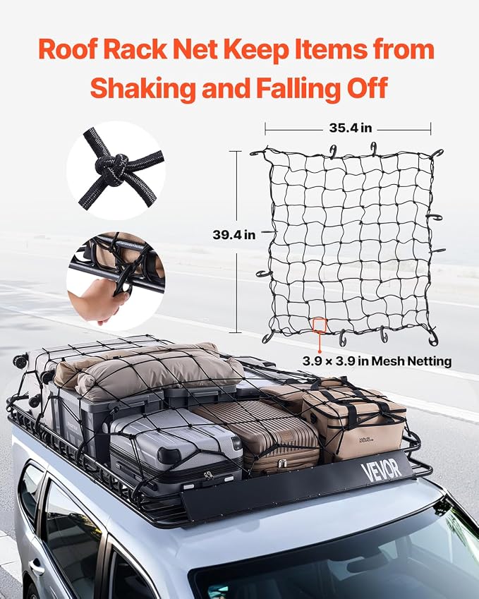 VEVOR Roof Rack Basket, Universal Rooftop Cargo Carrier - Image 5