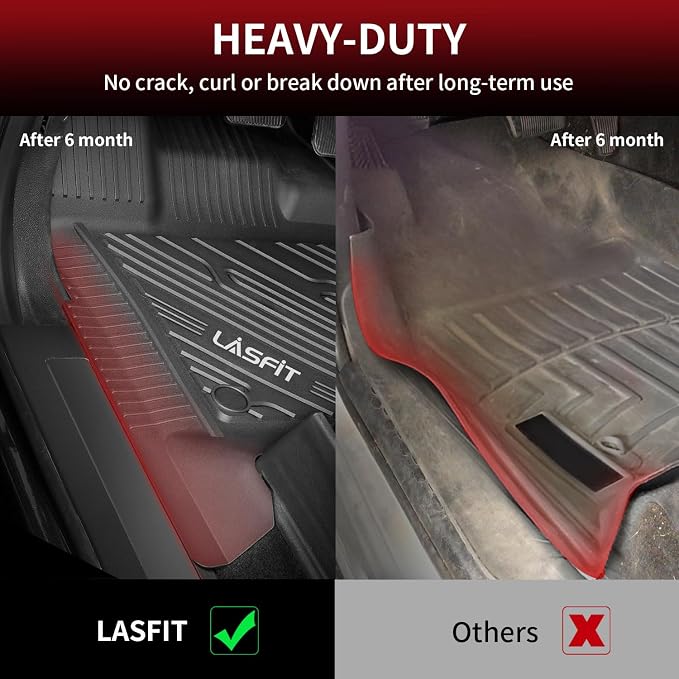 LASFIT Front Floor Mats for Ford F-150 2015-2025 | F150 Lightning 2022-2025 - Image 5