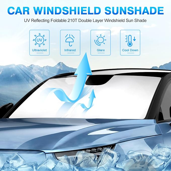KUST Windshield Sun Shade for 2022-2025 Volvo C40 Recharge, Ultimate SUV - Image 2