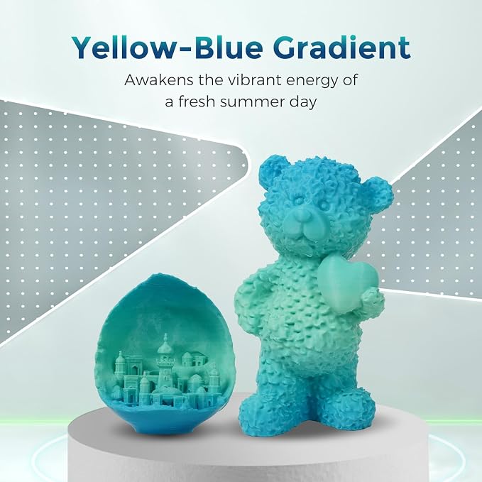 FLASHFORGE PLA Filament 1.75mm +/- 0.02mm Blue to Yellow Gradient, Smooth - Image 3