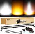 Auxbeam LED Straight Light Bar 50 Inch 288W Amber White Fog Lights, 6 Modes by Auxbeam