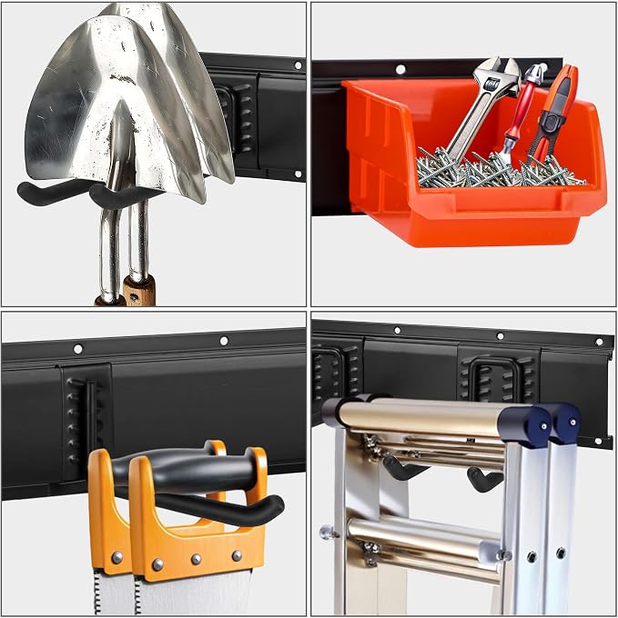 Garage Tool Organizer and Hanging Storage Rack, Heavy Duty Hooks - Image 3