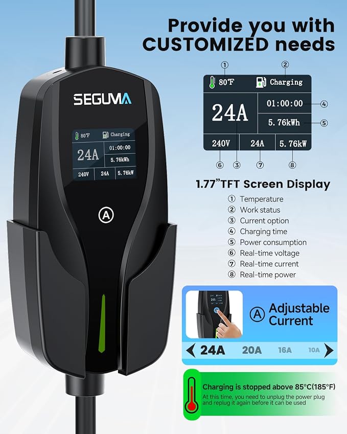 NEMA 14-30 Level 2 EV Charger, Electric Vehicle Portable Charger - Image 4