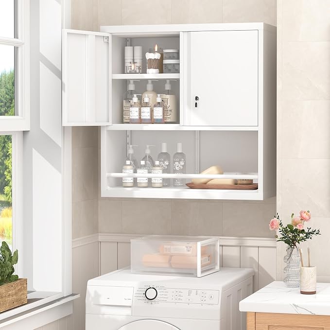 GREATMEET Locking Metal Garage Storage Cabinet by GREATMEET
