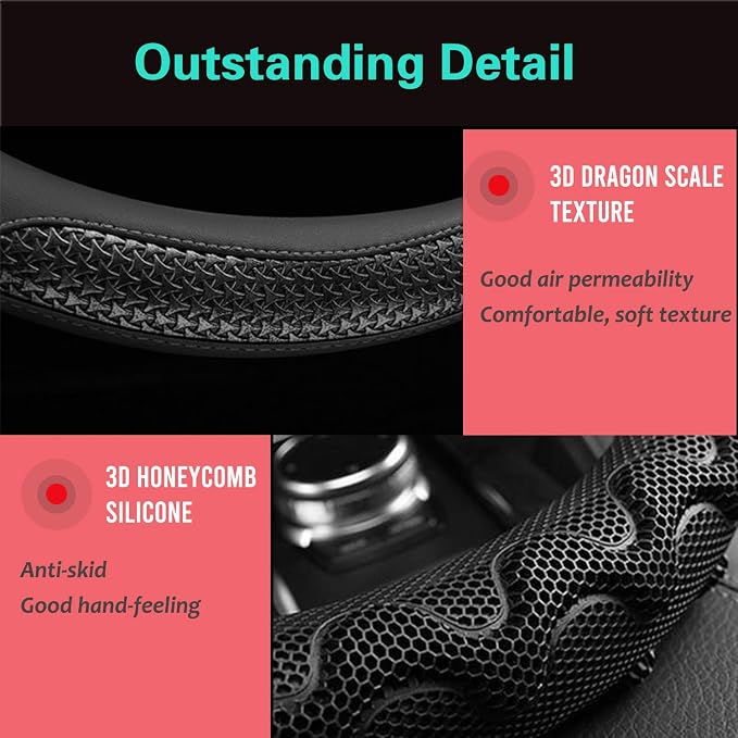PINCTROT Large Size Steering Wheel Cover Great Grip - Image 3