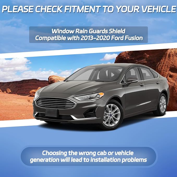 Window Visors Shield Rain Guards Fit - Image 2