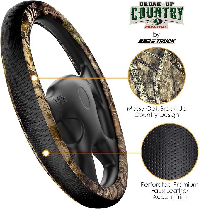 Mossy Oak Steering Wheel Cover by LPI Truck; Heavy Duty 600D Oxford Material - Image 2