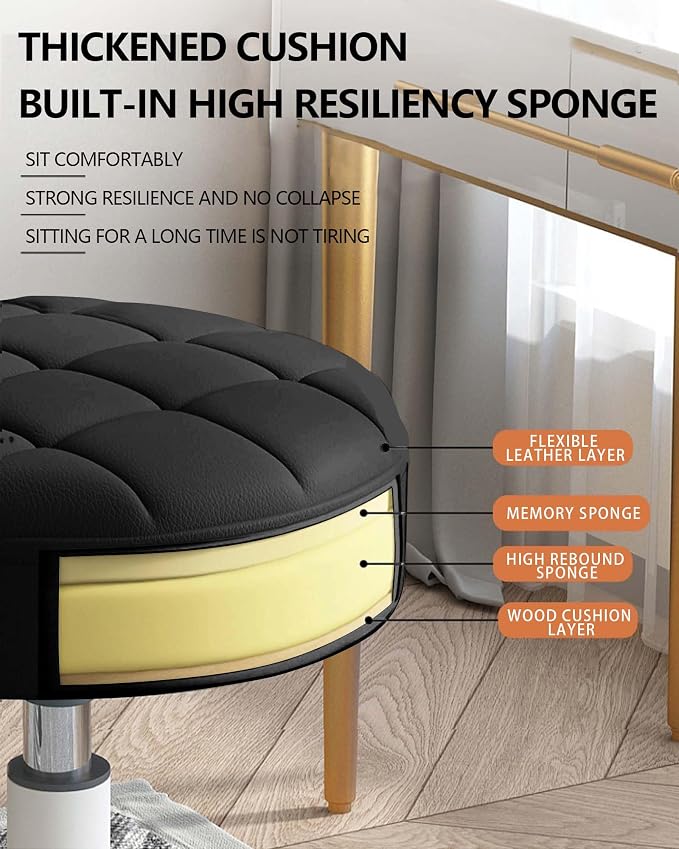Small Chair Round Rolling Stool - Image 6