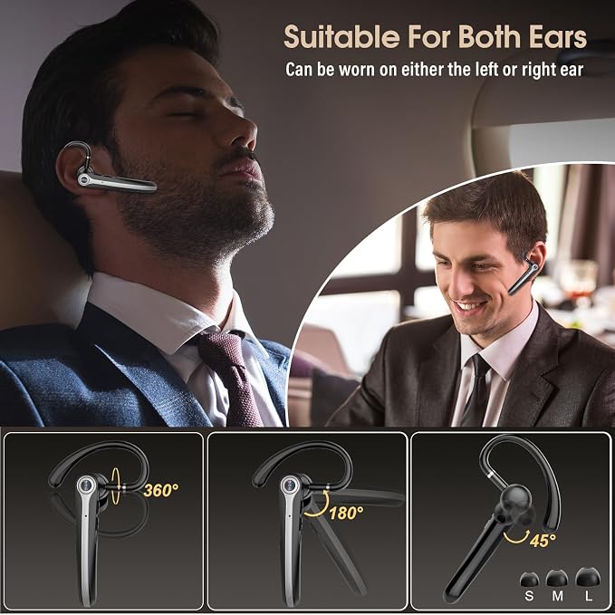 Bluetooth Headset, Wireless Bluetooth Earpiece - Image 4