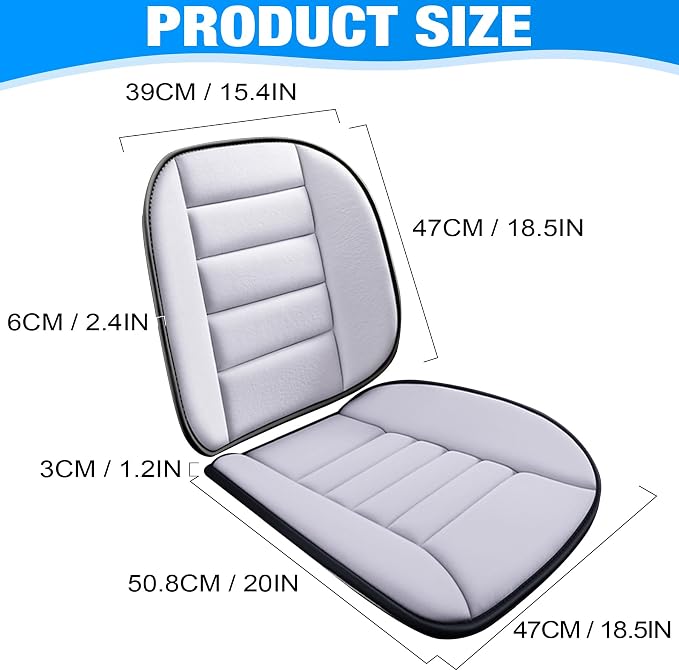 MYFAMIREA Car Seat Cushion and Lumbar Support Pillow 1.2'' Thick Memory Foam - Image 7