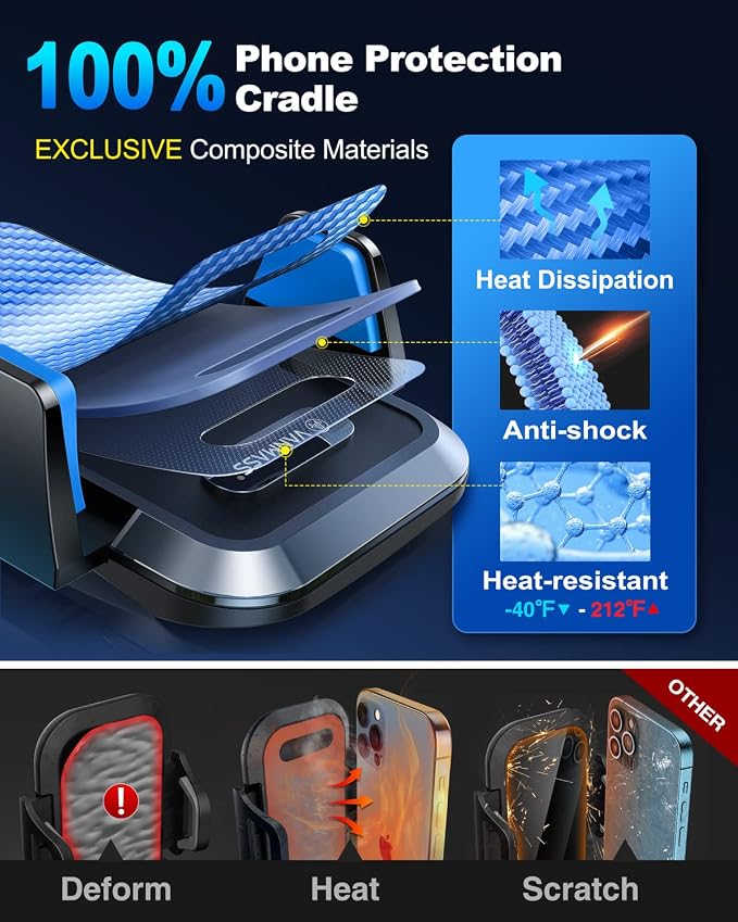 VANMASS Universal Car Phone Mount, 【Patent & Safety Certs】 Upgraded Handsfree - Image 9