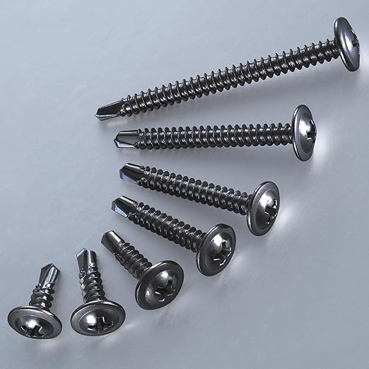 #8×2” for Sheet Metal Self-Tapping Screws 410 Black Stainless Steel Truss Head - Image 3