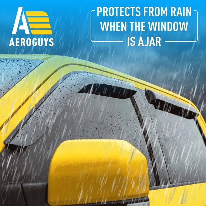 Extra Durable Window Deflectors Tape-On Window Visors Rain Guards Fit - Image 2