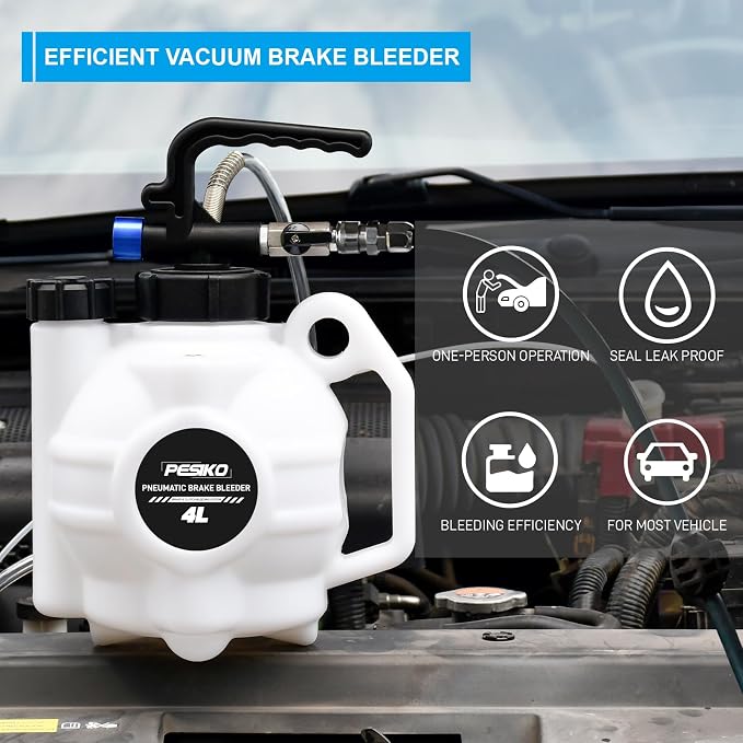 4L Vacuum Brake Bleeder Kit, One Person Pneumatic Brake Bleeding Fluid - Image 3