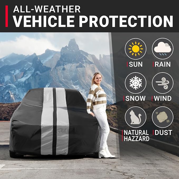 iCarCover Custom Car Cover for Pontiac Parisienne 2-Door Waterproof All-Weather - Image 2