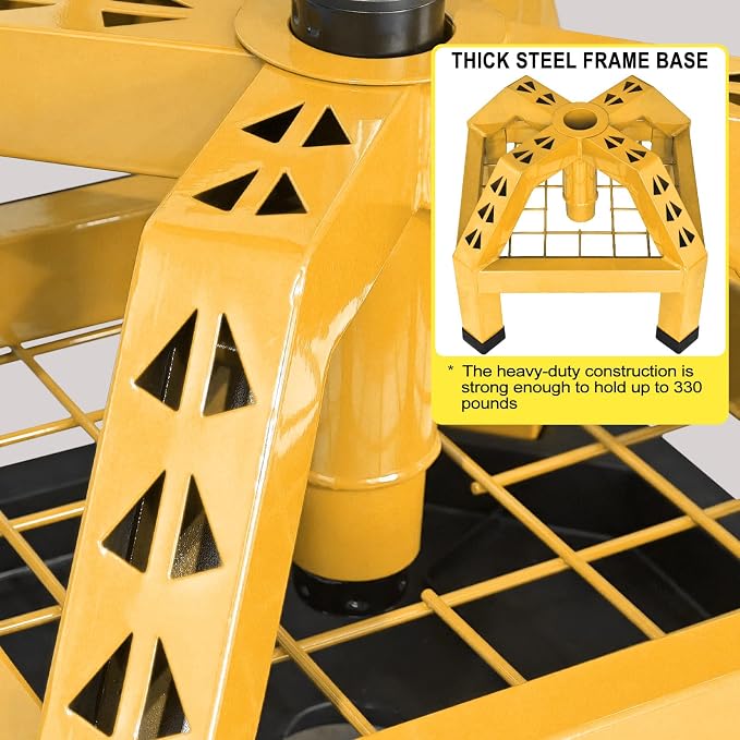 Rolling Shop Stool with Wheels, Heavy Duty Garage Work Mechanic Stool with - Image 5