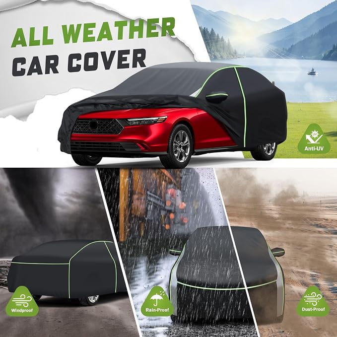 Mixsuper Liner Car Cover for Honda Accord 2001-2026, 7 Layers Waterproof Car - Image 4