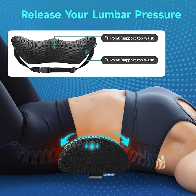 Lumbar Support Pillow for Office Chair Car Back Support Pillow, Memory Foam - Image 2