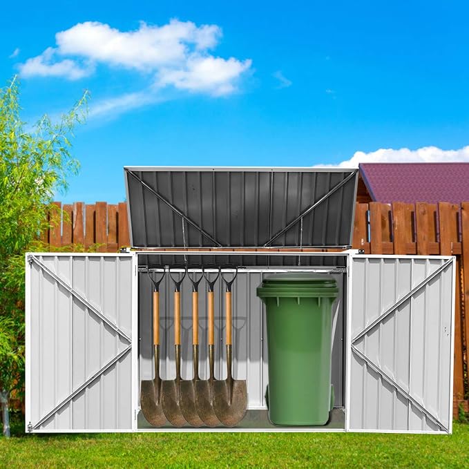 Goplus 6' x 3' Outdoor Storage Shed, Tool Storage Shed - Image 4
