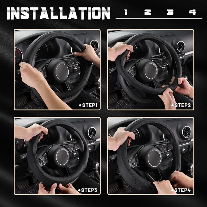 SEG Direct Car Steering Wheel Cover - Image 6