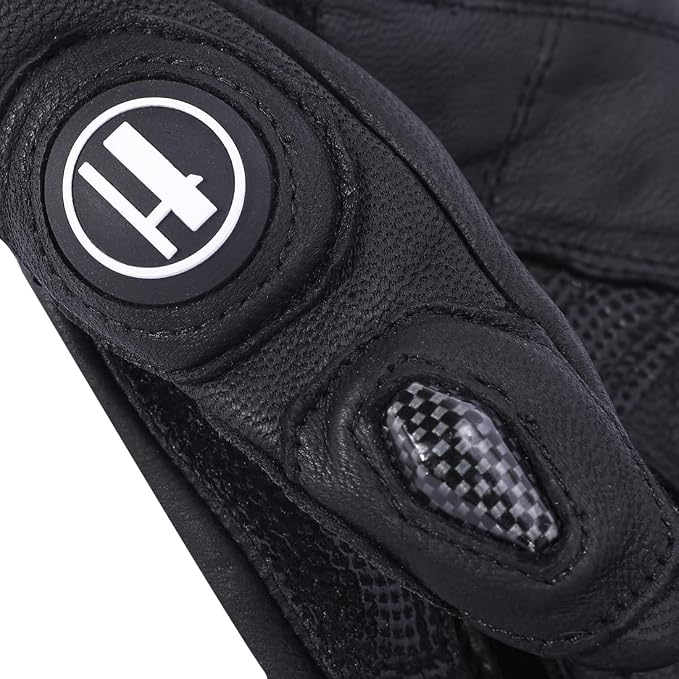 Harssidanzar Breathable Leather Motorcycle Gloves Touchscreen - Image 5