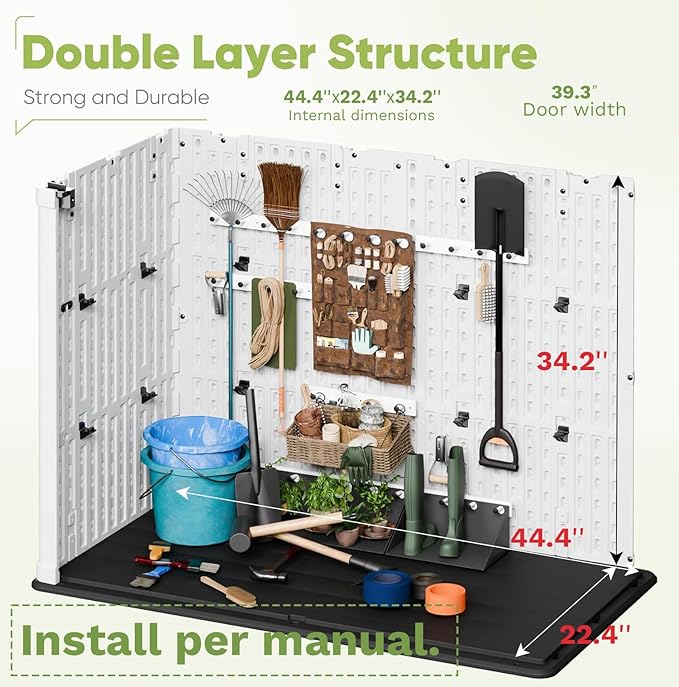 Devoko Outdoor Storage Cabinet 26 Cu Ft - Image 3