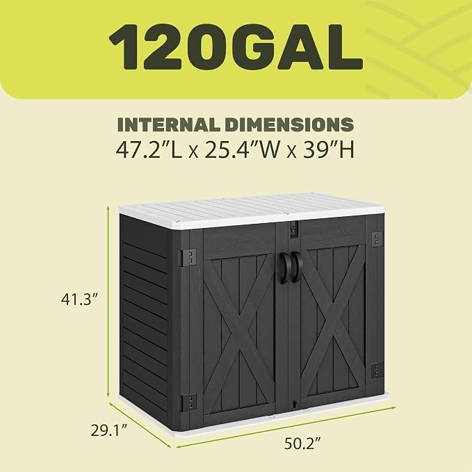 YITAHOME Outdoor Resin Storage Sheds - Image 7