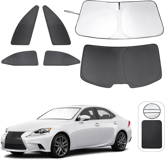 TINGLU Window Shades for Lexus is Sedan 2014-2020 Accessories Car Side Full by TINGLU