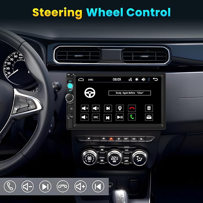 Double Din Car Stereo with 7 Inch HD Touchscreen Radio with Mirror Link Video - Image 6