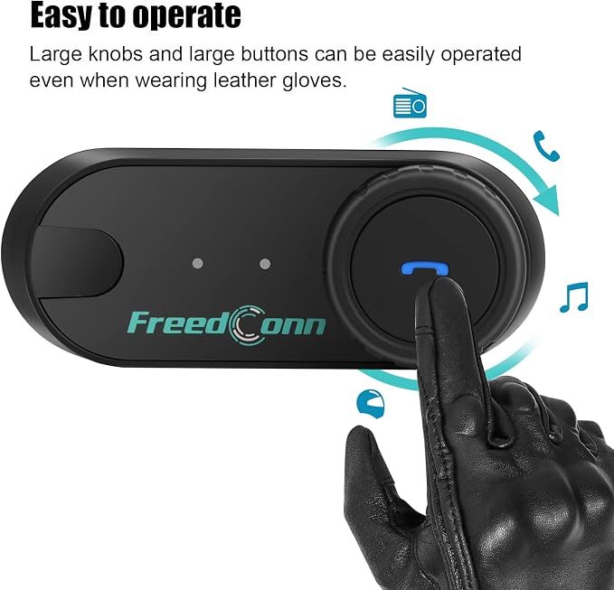 FreedConn TCOM VB Motorcycle Helmet Bluetooth Headset, Motorcycle Communication - Image 7