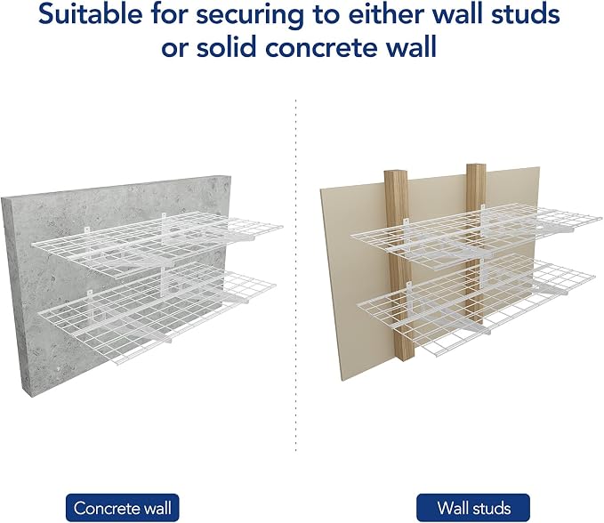 FLEXIMOUNTS 2-Pack 2x4ft 24-inch-by-48-inch Wall Shelf Garage Storage Rack Wall - Image 4
