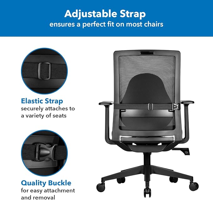 Mount-It! Office Chair Cushion, Lumbar Support Pillow - Image 5
