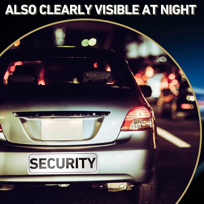 2 Pcs Security Officers Magnetic Signs Heavy Duty Reflective Security Sign - Image 5