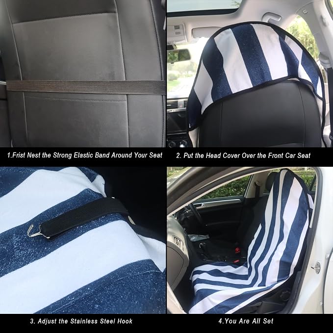 Car Seat Cover Protector Front Seats, - Image 4