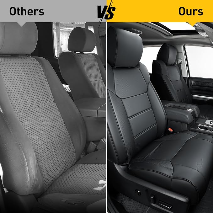 Super Cover for Toyota Tundra Seat Covers 2014-2021, Full Covered Black Seat - Image 3