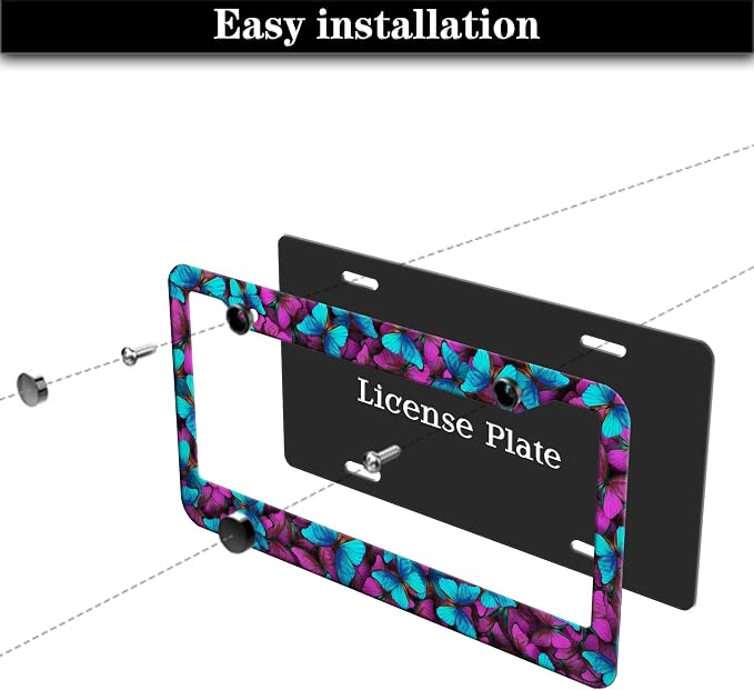License Plate Frames Multicolor Car Plate Frame - Image 7