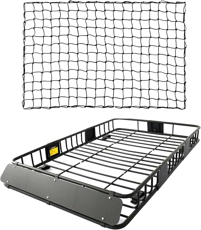 Leader Accessories Roof Rack Cargo Basket Set, Roof Cargo Basket 64'' by LeaderAccessories