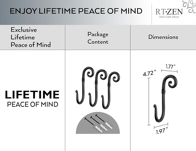 RTZEN Wall Mount Hook Set - Image 4